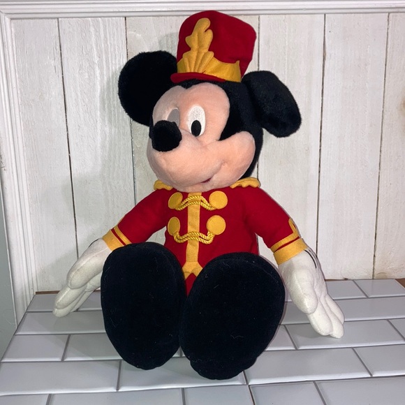 Vintage Macy’s 24” Disney Mickey Mouse Soldier “Strike Up the Holidays” Plush - Picture 2 of 8